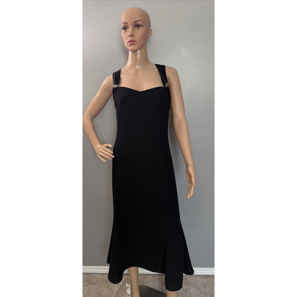 Vintage 90’s Jones Wear Midi Dress Womens Sz 6 black Cocktail dress Formalwear